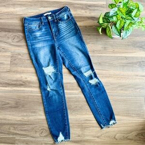 SO Vintage Vibe High Rise Ankle Skinny Raw Hem Jeans – Size 5/27W Juniors